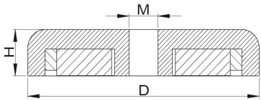 Shallow Pot Magnet SWNH Line Drawing