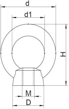 Stainless Steel Eyebolt Ring DM Structure Stainless Steel Eyebolt Ring DM Structure